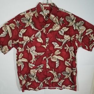 Mens button front short sleeve shirt
